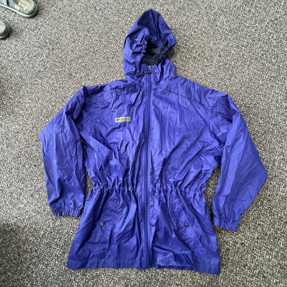 Vintage Columbia Purple Zip Up Lightweight Jacket 1980s Usa Made Small
